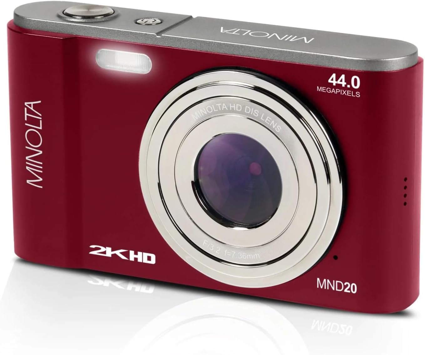 Minolta Cámara digital MND20 de 44 MP - Video Ultra HD de 2.7K, zoo...