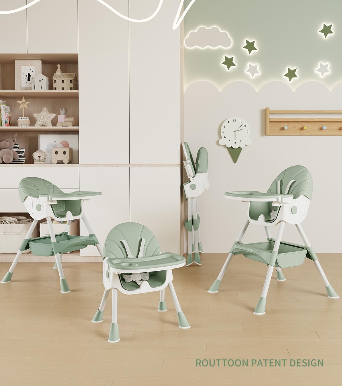 Silla alta para bebé, sillas altas 5 en 1 para bebés y niños pequeñ...