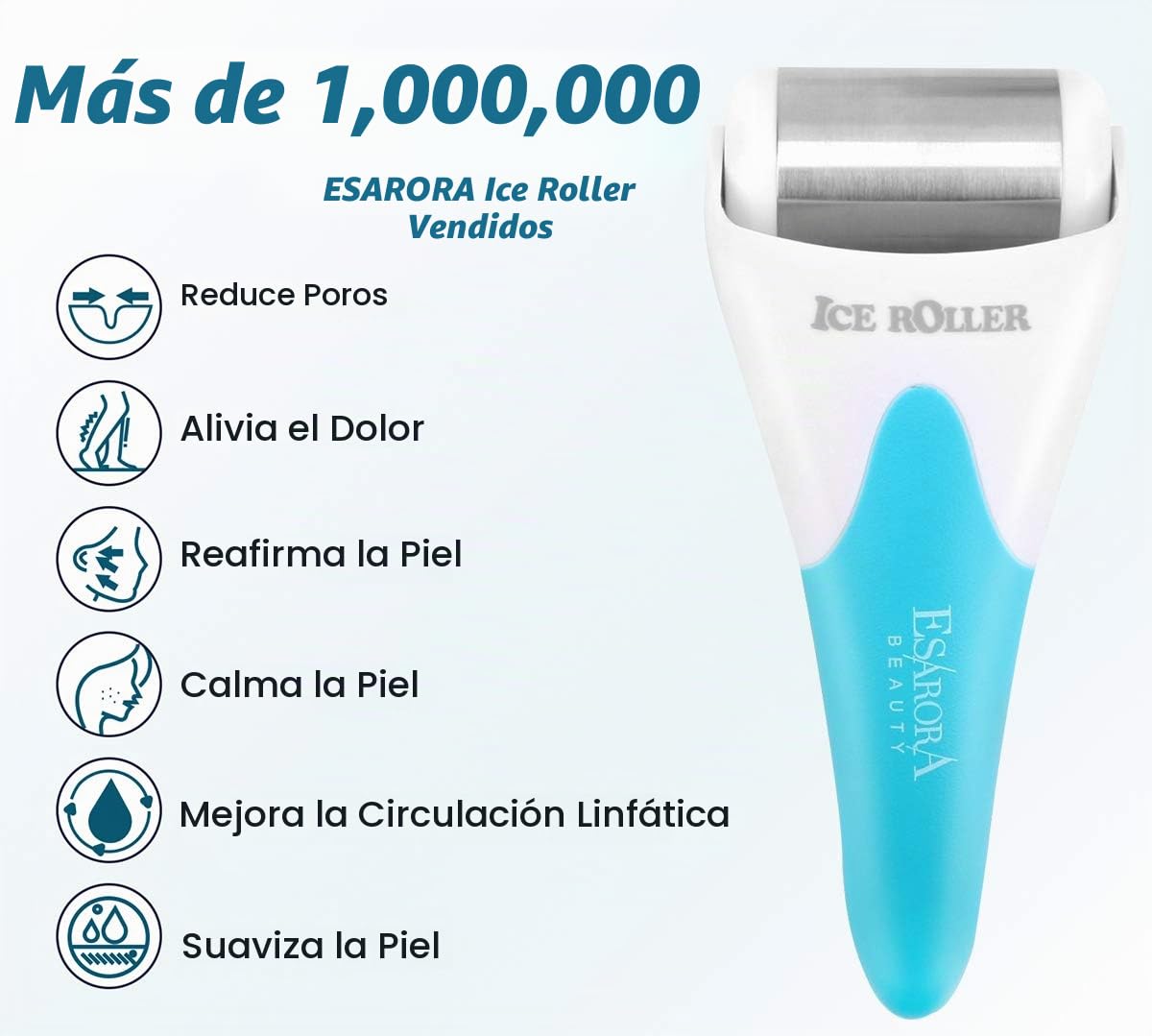 ESARORA Rodillo de hielo para cara y ojos, para la hinchazón, migra...