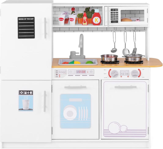 Costzon Juego de cocina para niños, juego de cocina de juguete de m...