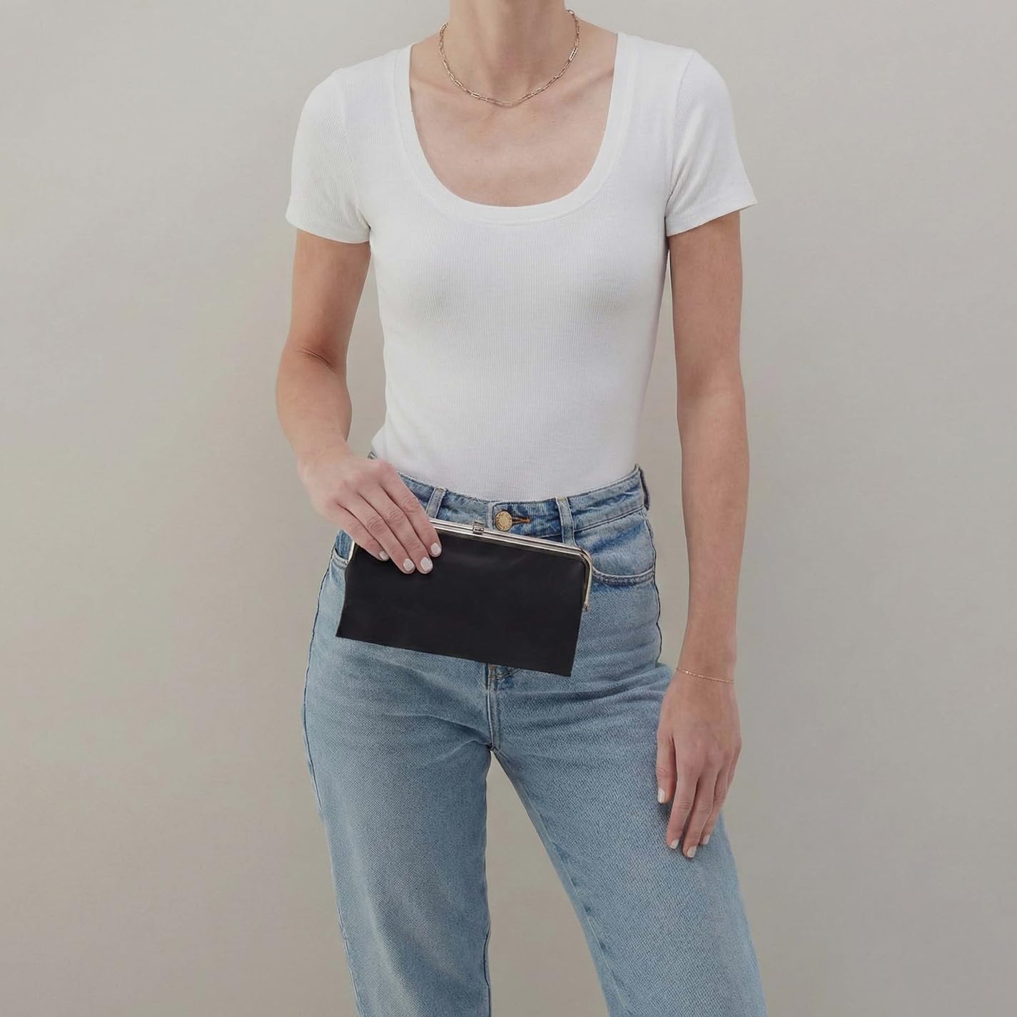 HOBO Cartera de mano de piel Lauren para mujer | Marco de inspiraci...