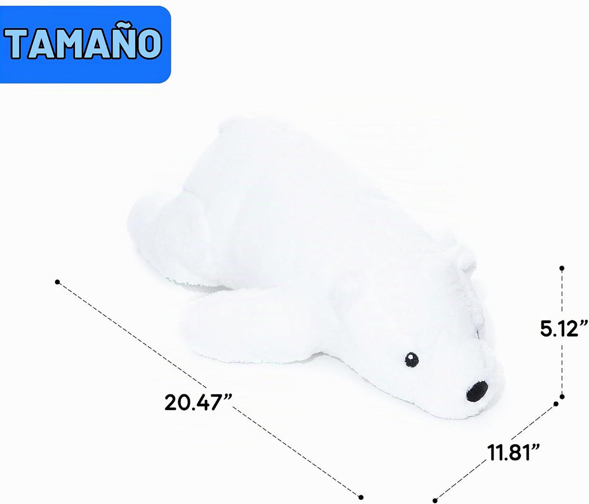 WEIGEDU Oso polar de peluche grande \u2013 Oso de peluche suave de...