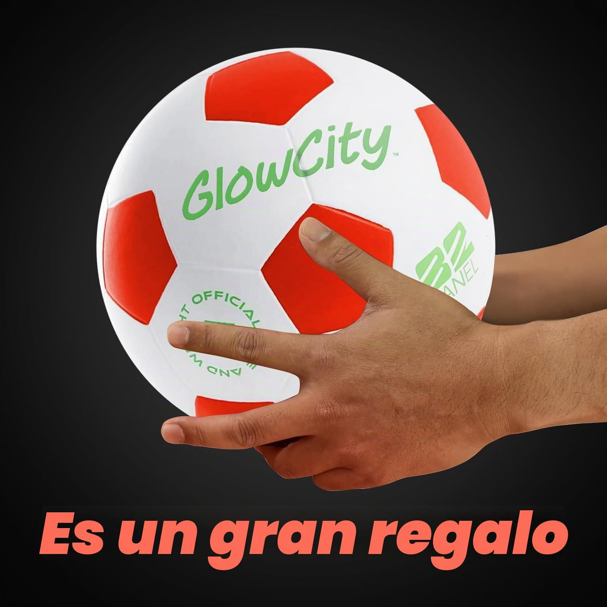 GlowCity Balón de fútbol que brilla en la oscuridad - Tamaños 3, 4,...