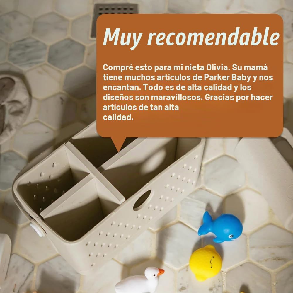 Parker Organizador de Baño para Bebé | Sin BPA y Grado Alimenticio...