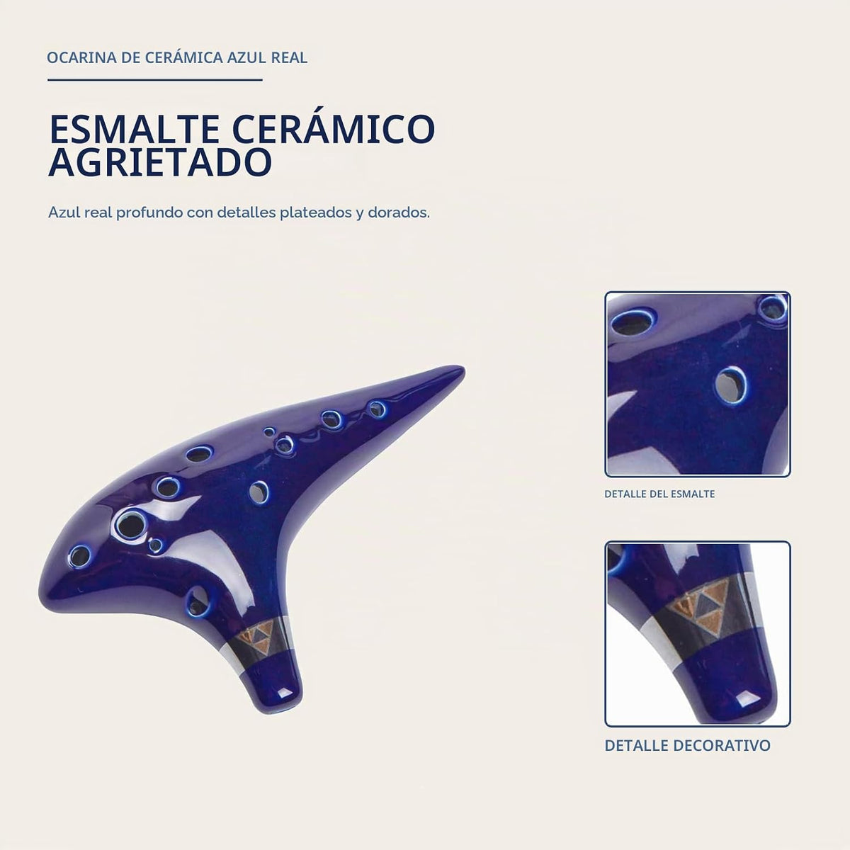 Ocarina \u201COcean Notes\u201D de 12 agujeros, forma de batata, he...