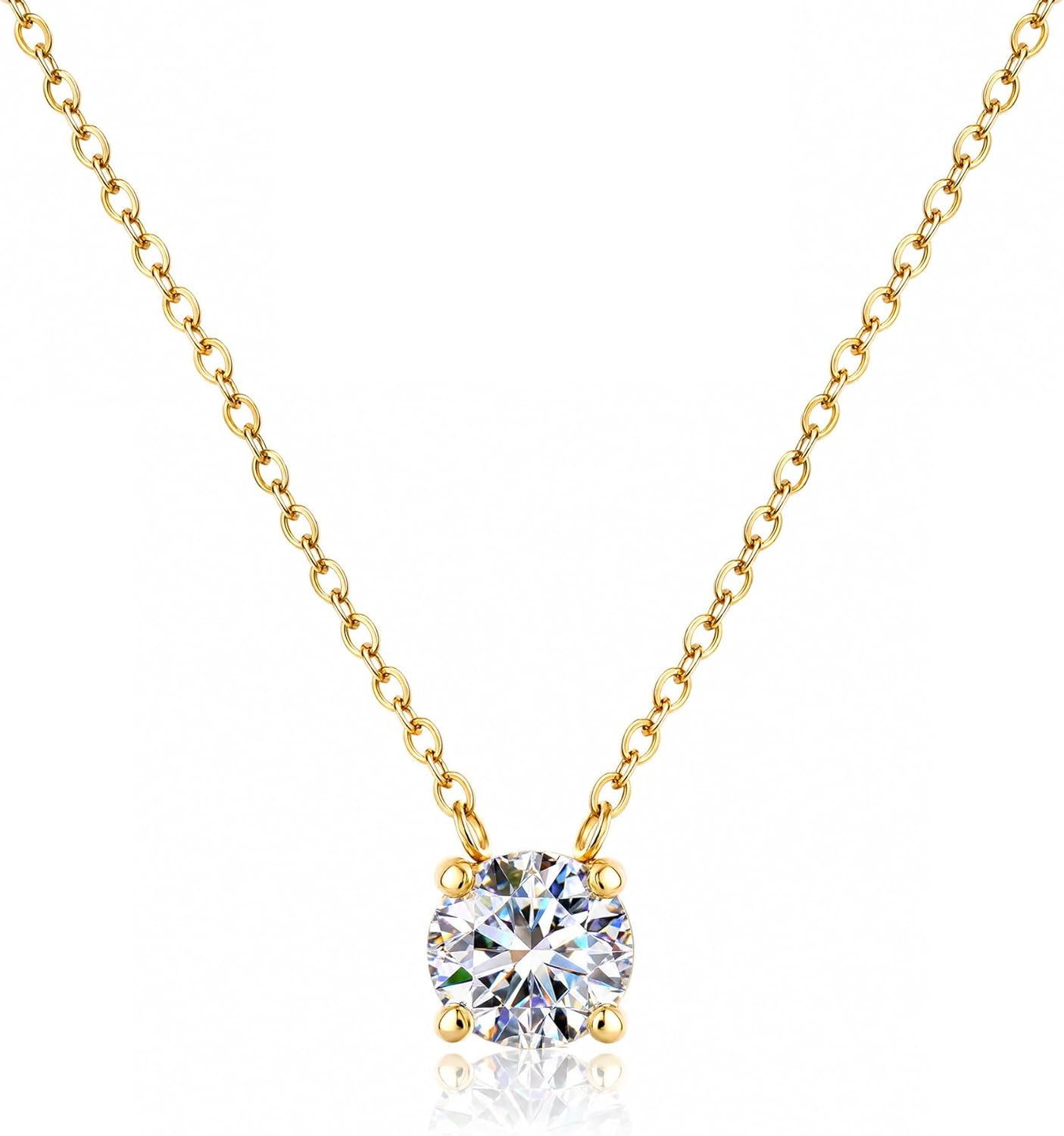 DAYMENLOVE Collares con colgante chapados en oro de 18 quilates par...