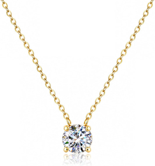 DAYMENLOVE Collares con colgante chapados en oro de 18 quilates par...