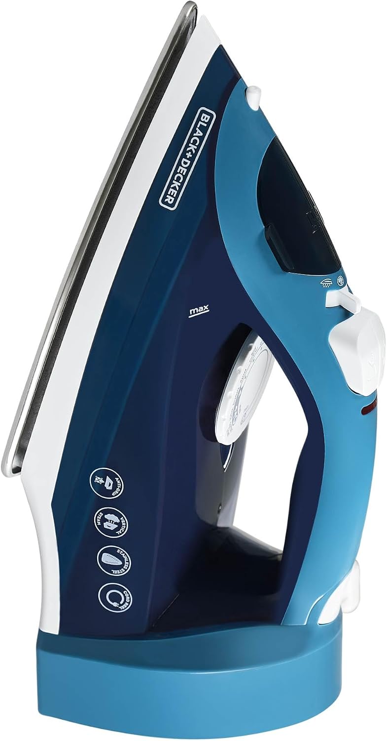 BLACK+DECKER Plancha de vapor para ropa con cable retráctil | Planc...