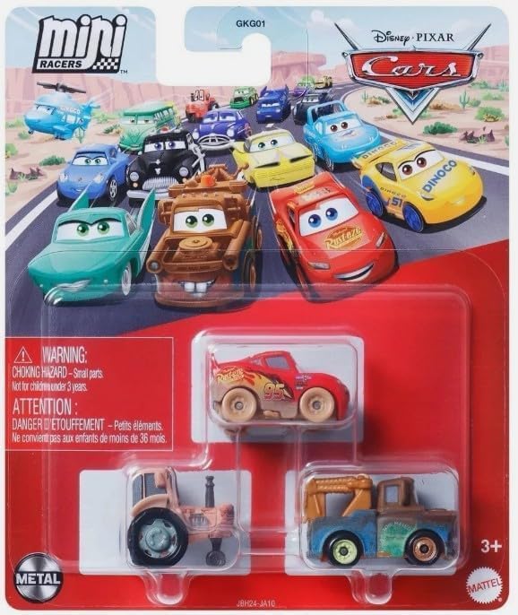 Mattel Cars Mini Racers, juego de vehículos fundidos a presión, paq...