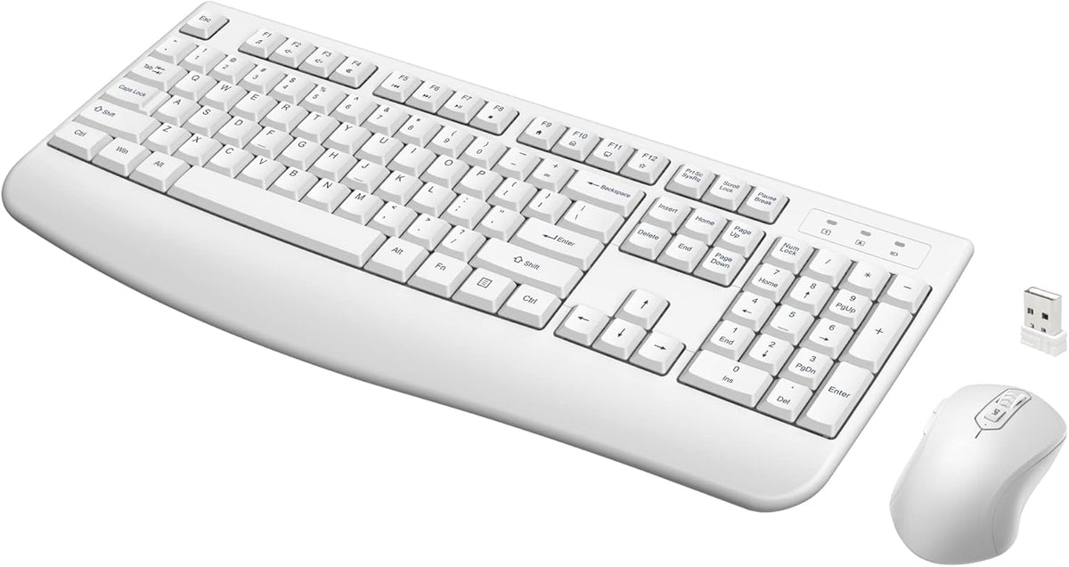 QUASIO Combo de teclado inalámbrico y ratón, compatible con Windows...
