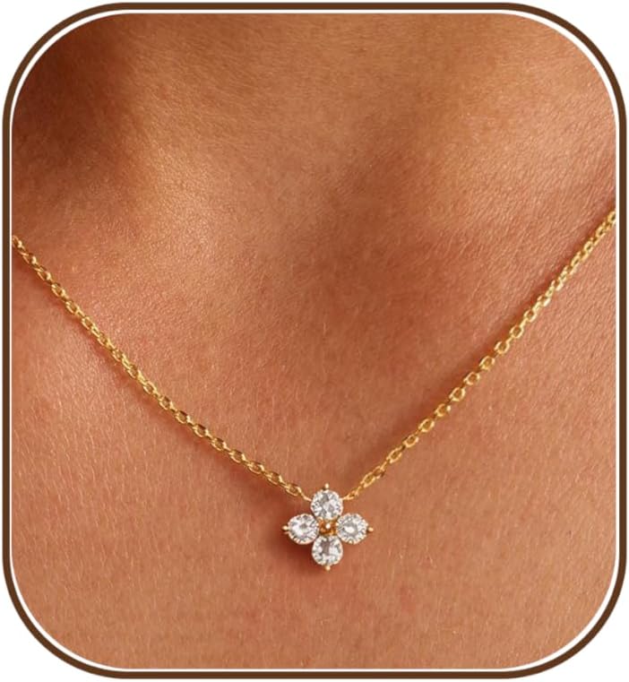 XIXINI Collar de oro para mujer, delicado collar con colgante de tr...
