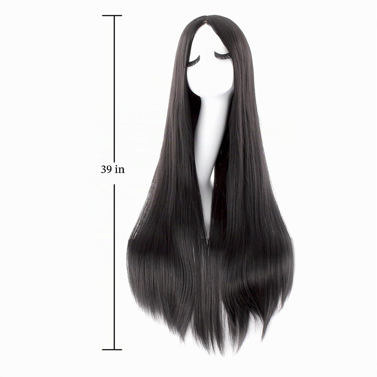 MapofBeauty Peluca de disfraz de anime de cosplay larga y recta de...