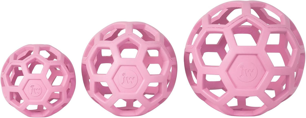 JW Pet HOL-ee - Pelota de rompecabezas para perro, pequeña, 3 pulga...