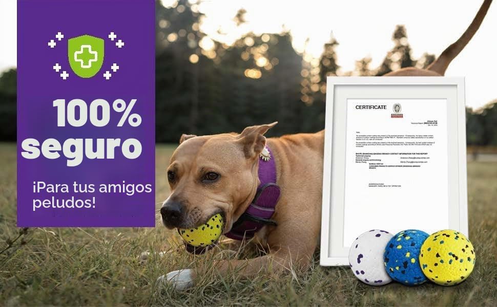 Kimee Pelotas de tenis para perros, juguetes para perros masticador...