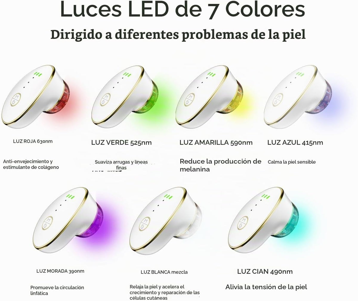 Terapia de luz roja para cara, masajeador de drenaje linfático LED...