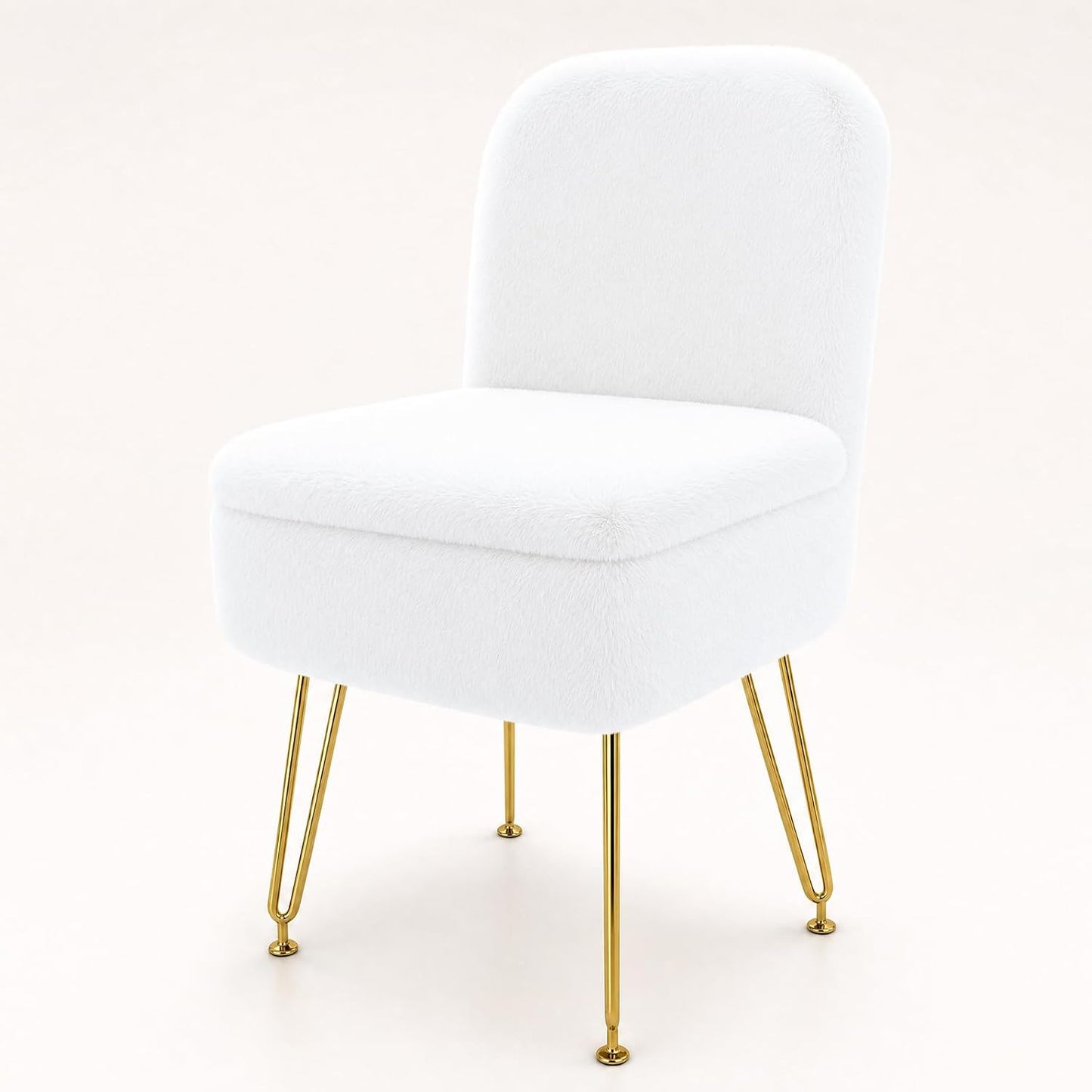 HOZYZO Silla de tocador grande mejorada con respaldo plegable, 17.6...
