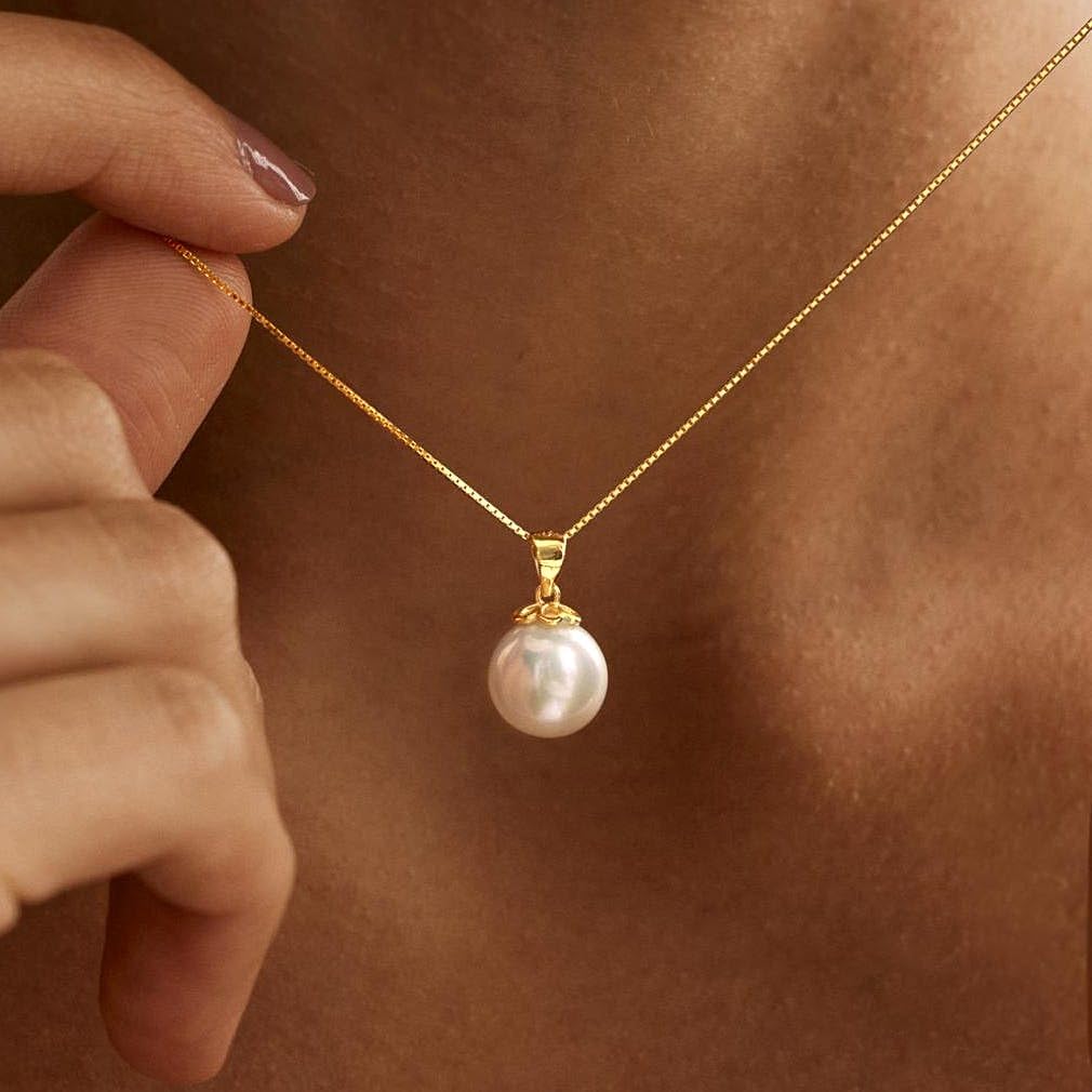 Eaciy Collares de perlas para mujer, modernos, chapados en oro de 1...