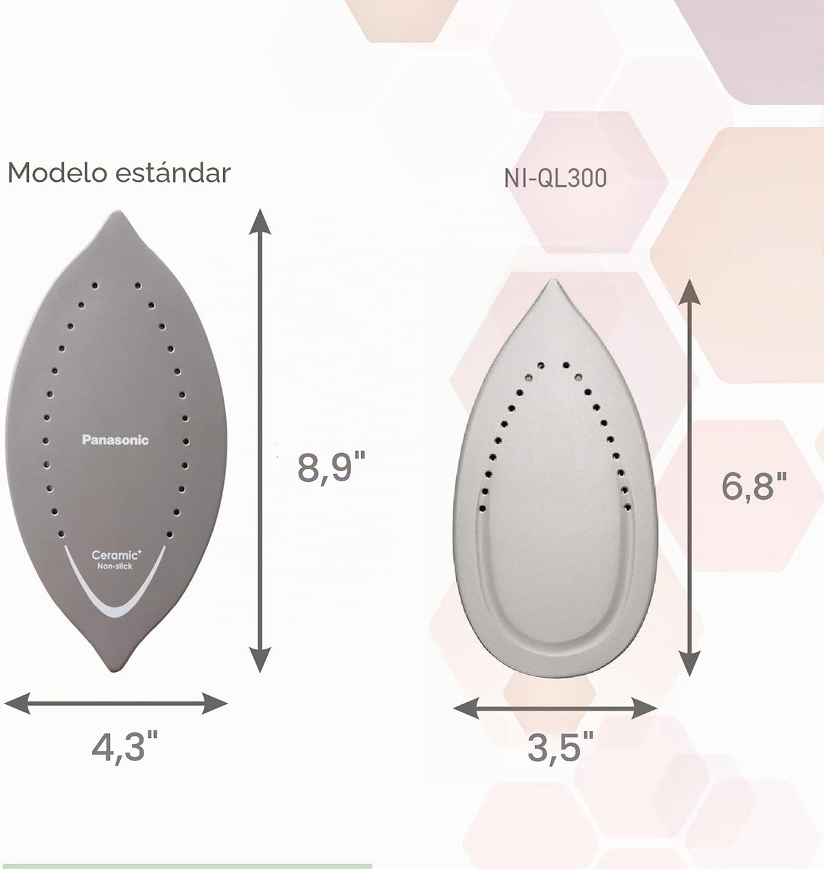 Plancha de vapor inalámbrica Panasonic, Compacta, Ligera, con estac...