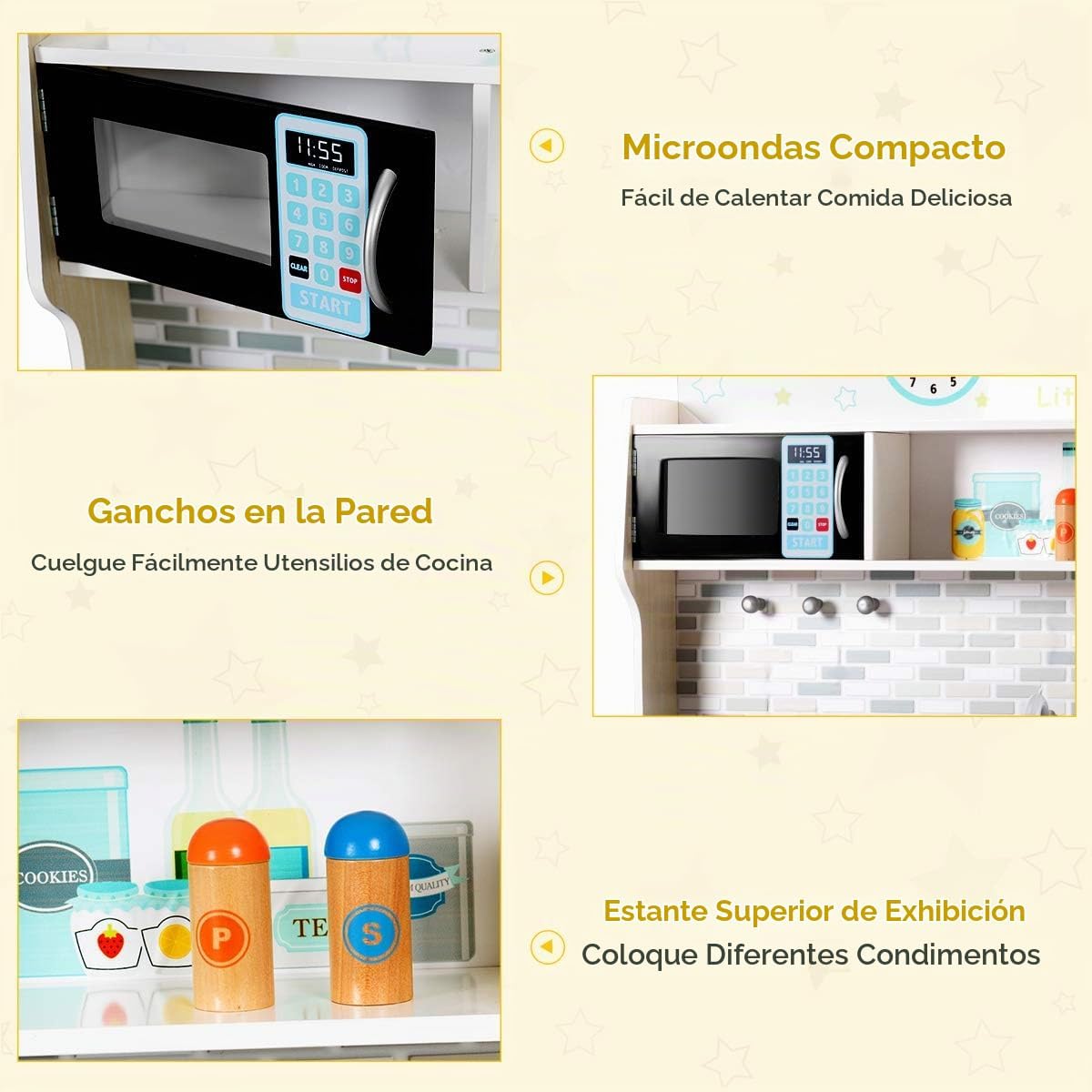 HONEY JOY Juego de cocina para niños, cocina de simulación para niñ...