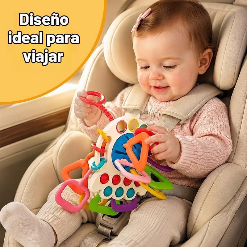 COMTAY Juguete de silicona Montessori para bebés | Juguete sensoria...