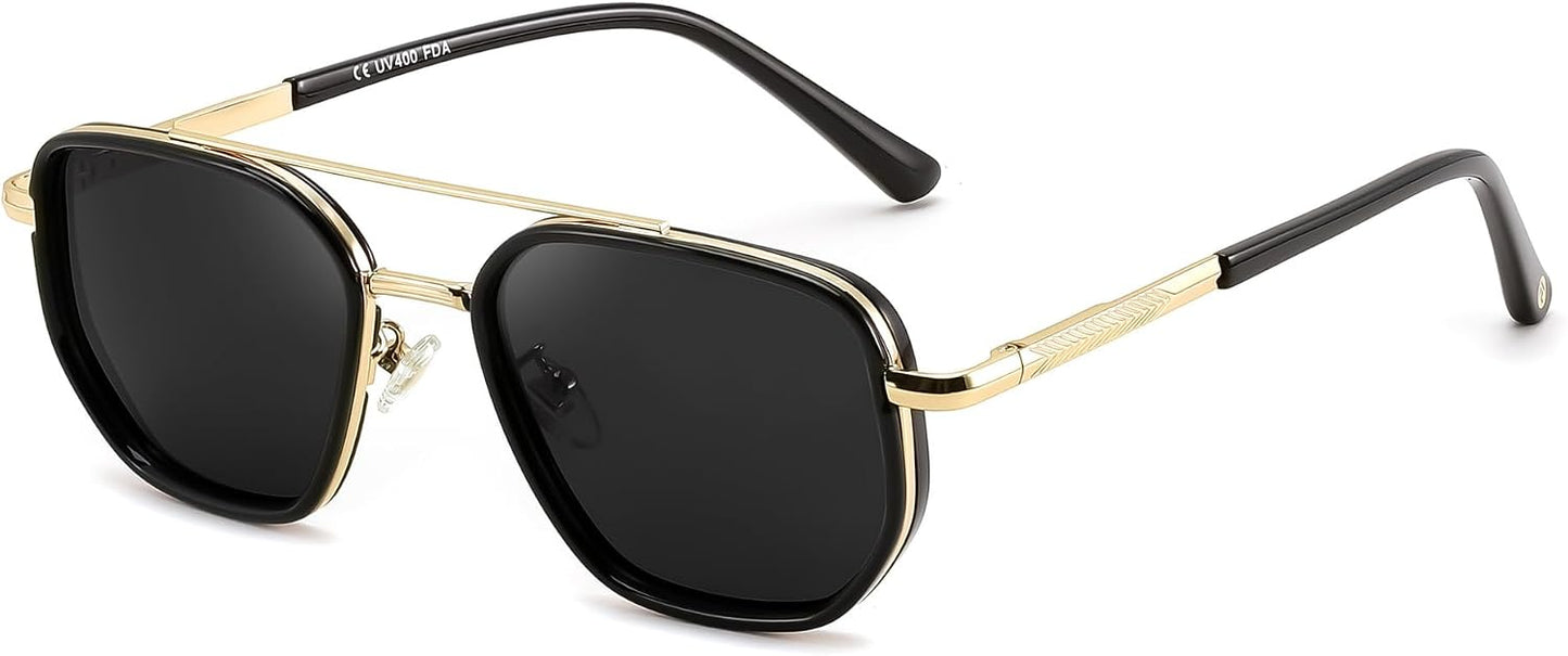 FEISEDY - Lentes de sol polarizados estilo aviador para hombres, ma...