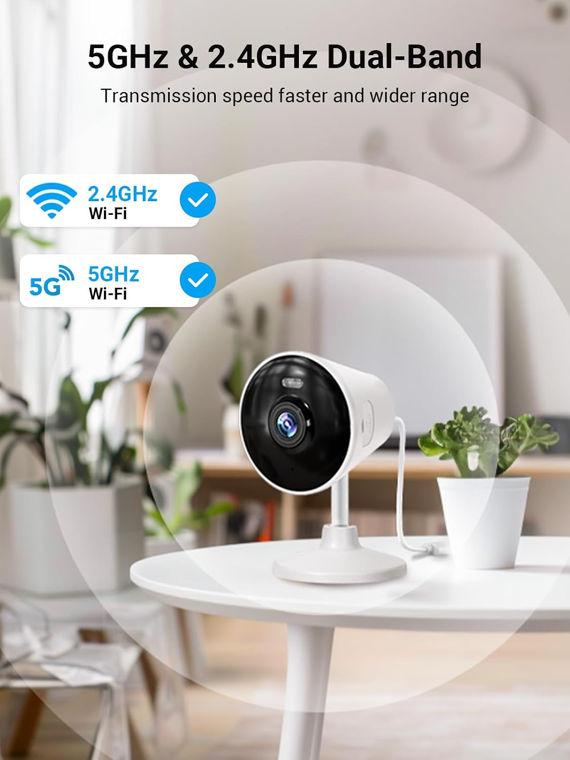 Rocktone cámara de seguridad 5G y 2.4G para interior\/exterior del...