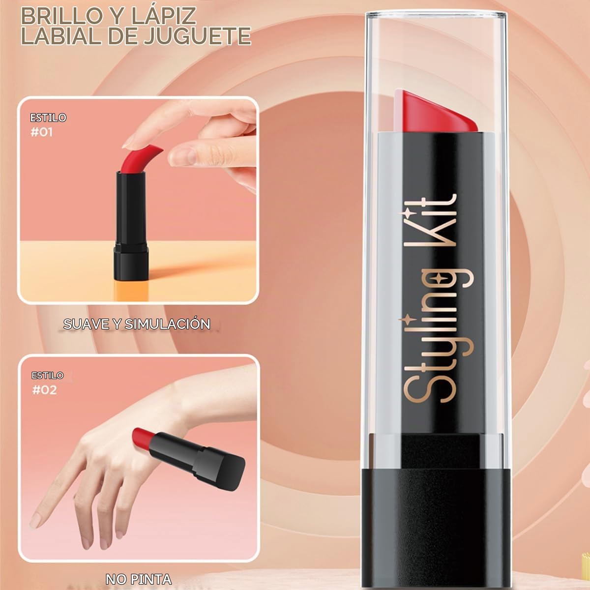 Kits de maquillaje falso para niñas, juguetes de maquillaje de simu...