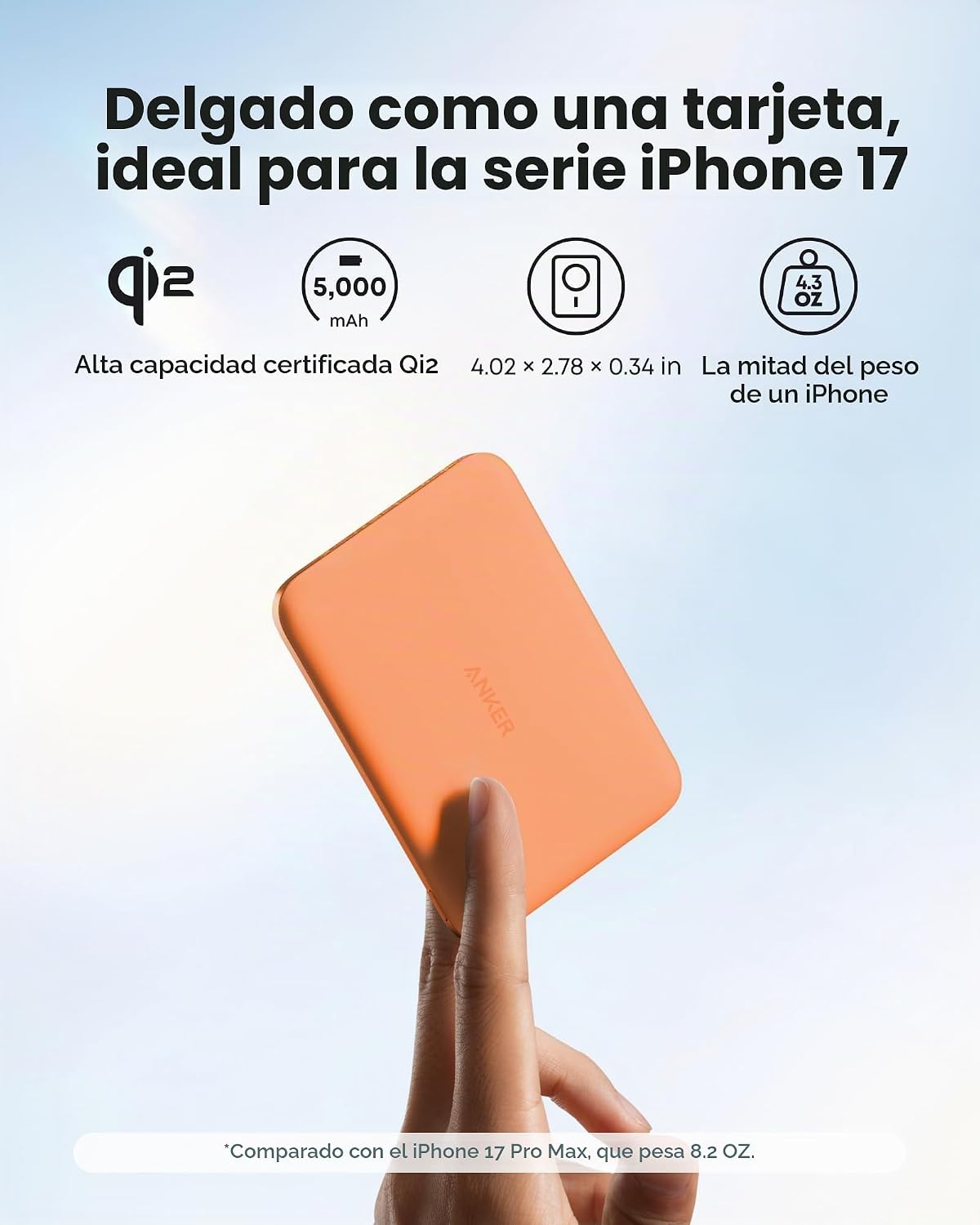 Anker Banco de energía magnética nano, cargador portátil de 15 W |...