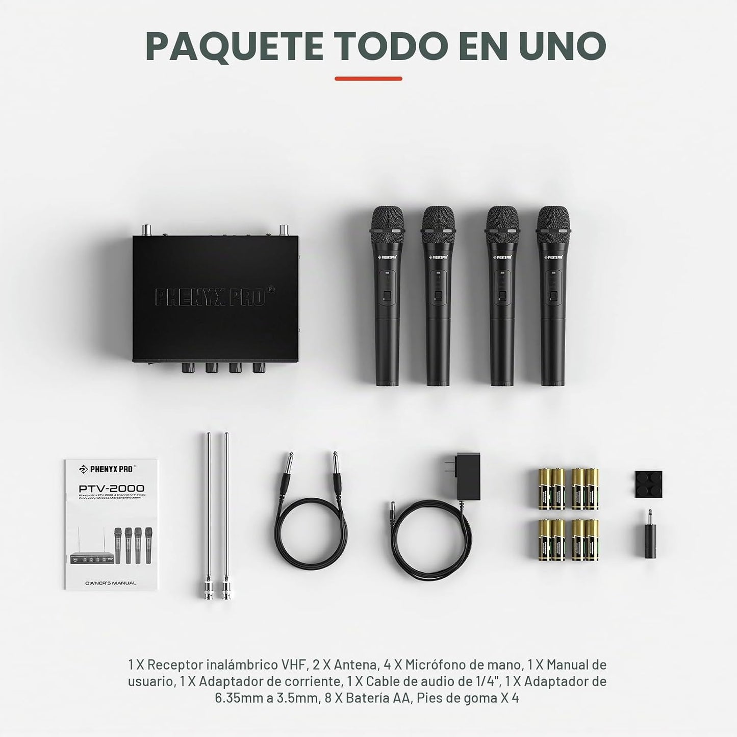 Sistema de micrófono inalámbrico Phenyx Pro, micrófonos inalámbrico...