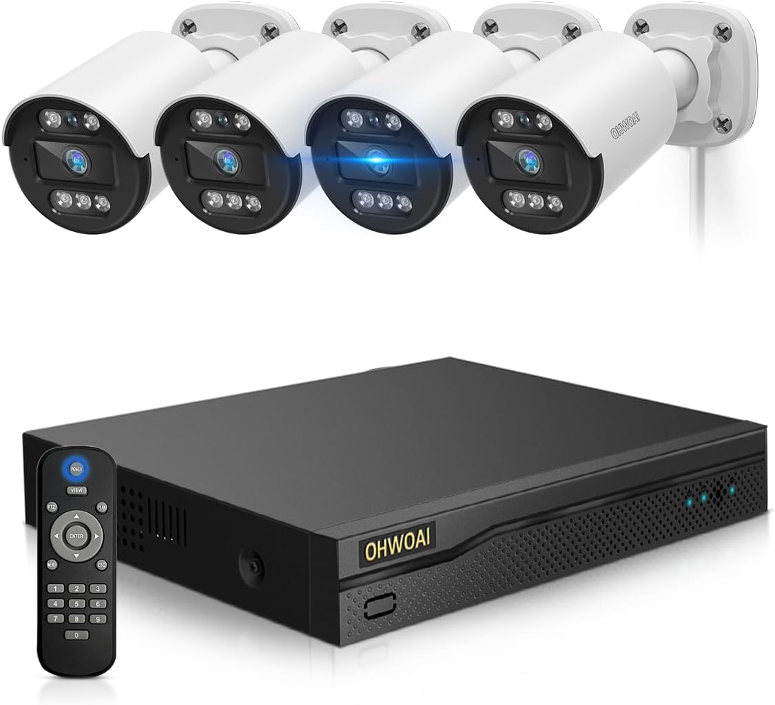 《5MP Super HD y visión nocturna IR de 80 pies》Sistema de cámara de...