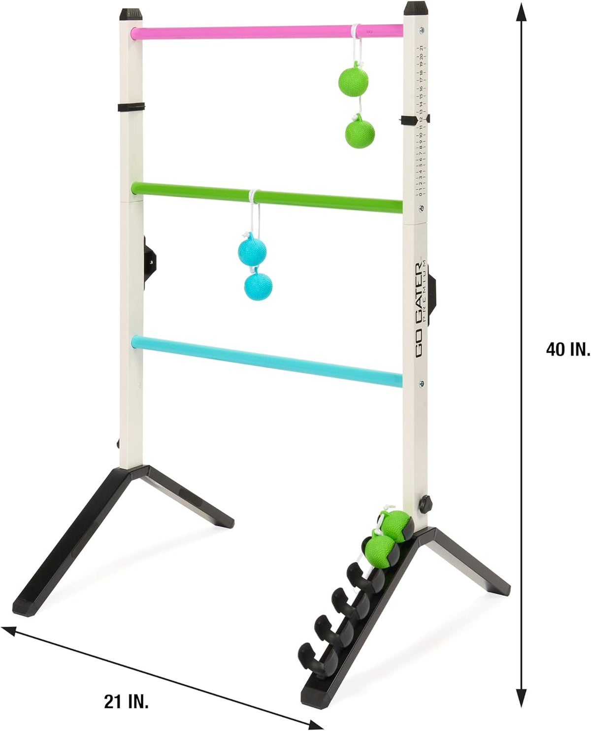 EastPoint Go Gater Ladderball Set, 2 escaleras de acero, 6 bolos, j...