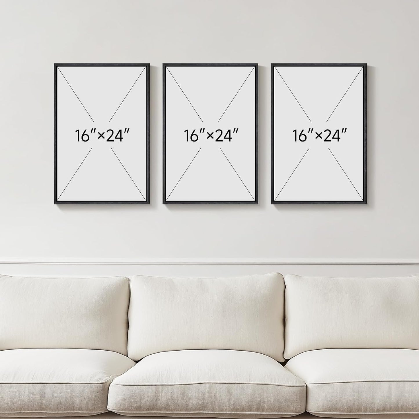 Arte de pared motivacional enmarcado para oficina, 3 piezas de 16 x...