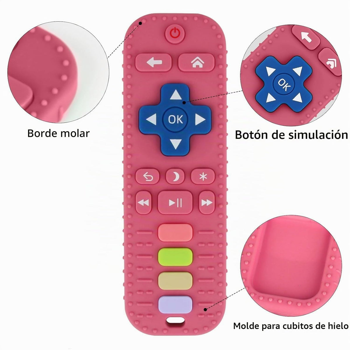 Fu Store Juguetes de Dentición de Silicona para Bebés y Niños Peque...