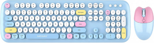 SaharaCase - Combo de teclado y mouse inalámbricos con clic silenci...