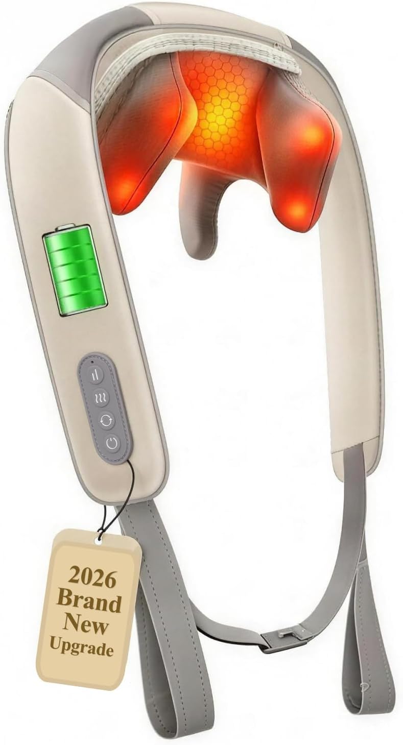 Heycool Masajeador de cuello y hombros con calor, regalo para hombr...