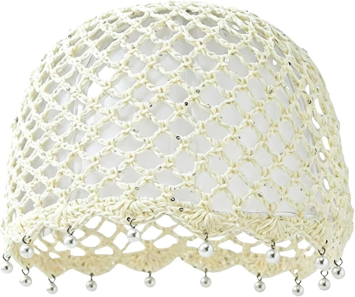Qkxbxk Gorro de punto hueco con lentejuelas y perlas para mujer, es...