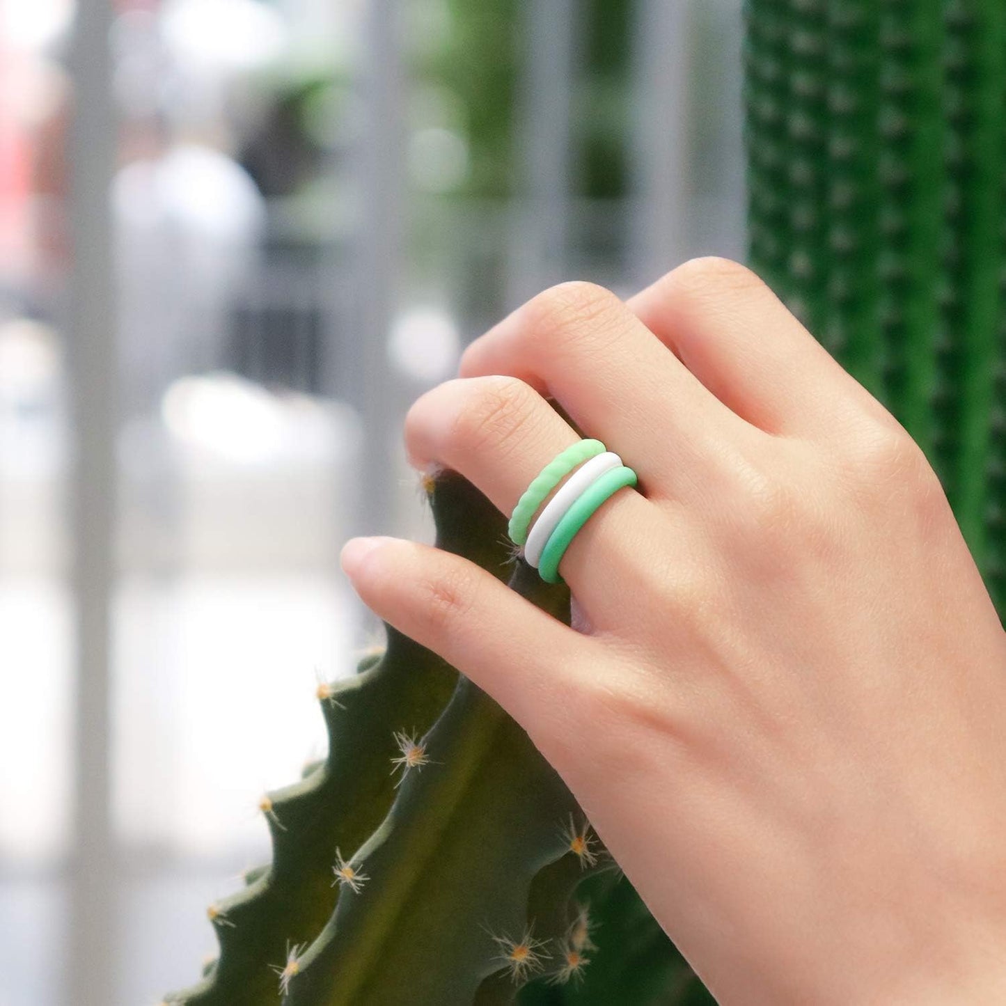 Forthee - Juego de 10 anillos de boda de silicona para mujer, banda...