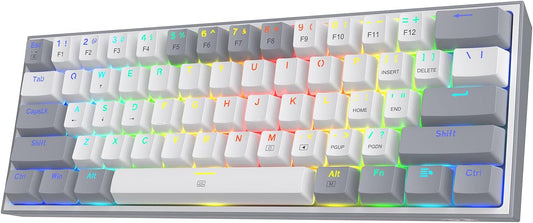 Redragon K617 Fizz - Teclado con cable para juegos RGB 60%, teclado...