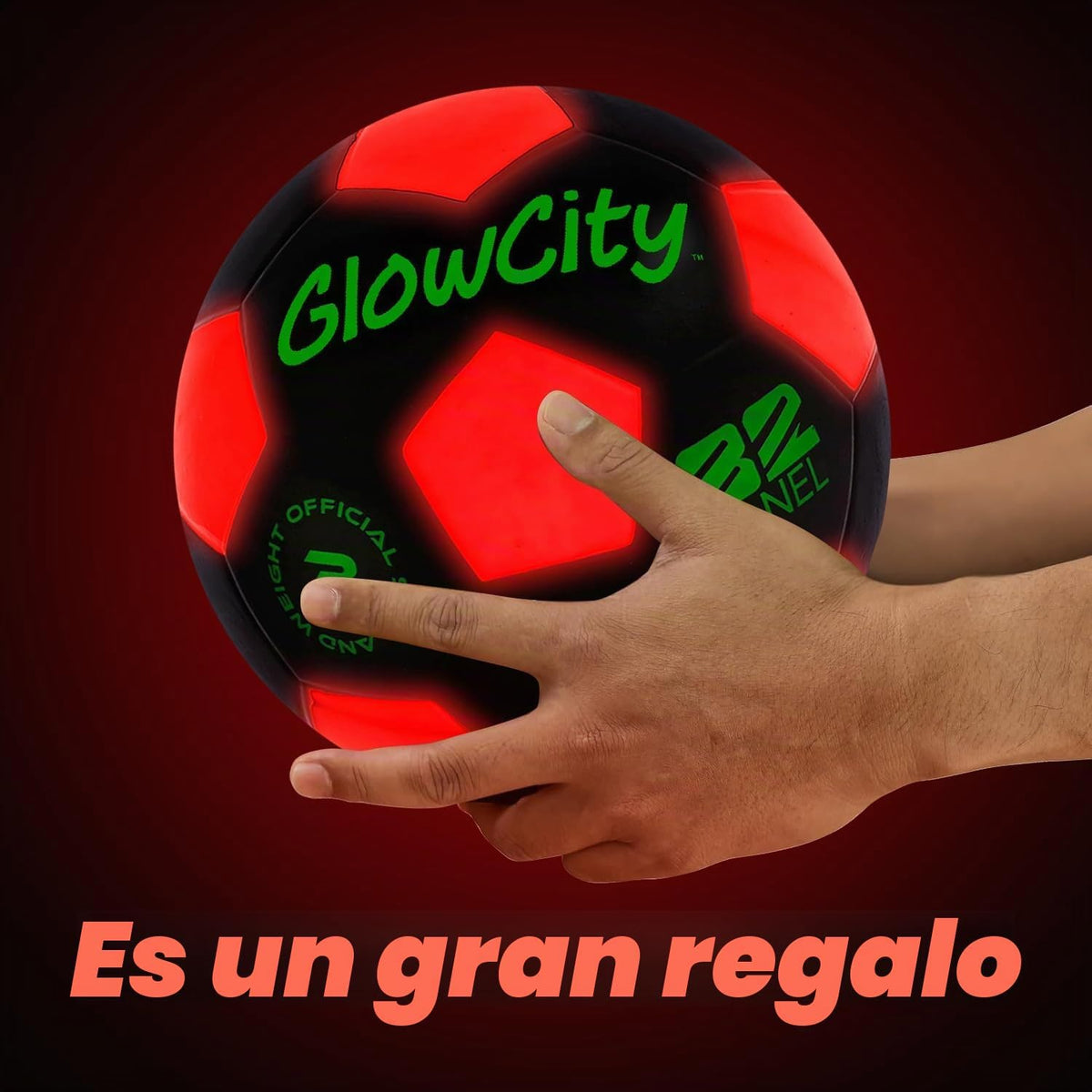 GlowCity Balón de fútbol que brilla en la oscuridad - Tamaños 3, 4,...