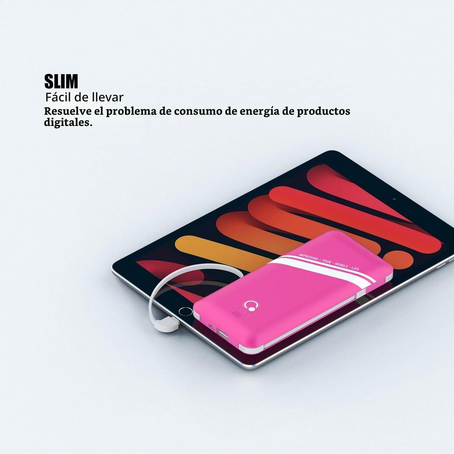 Cargador portátil Q Slim de 10000 mAh, batería externa de 4 salidas...