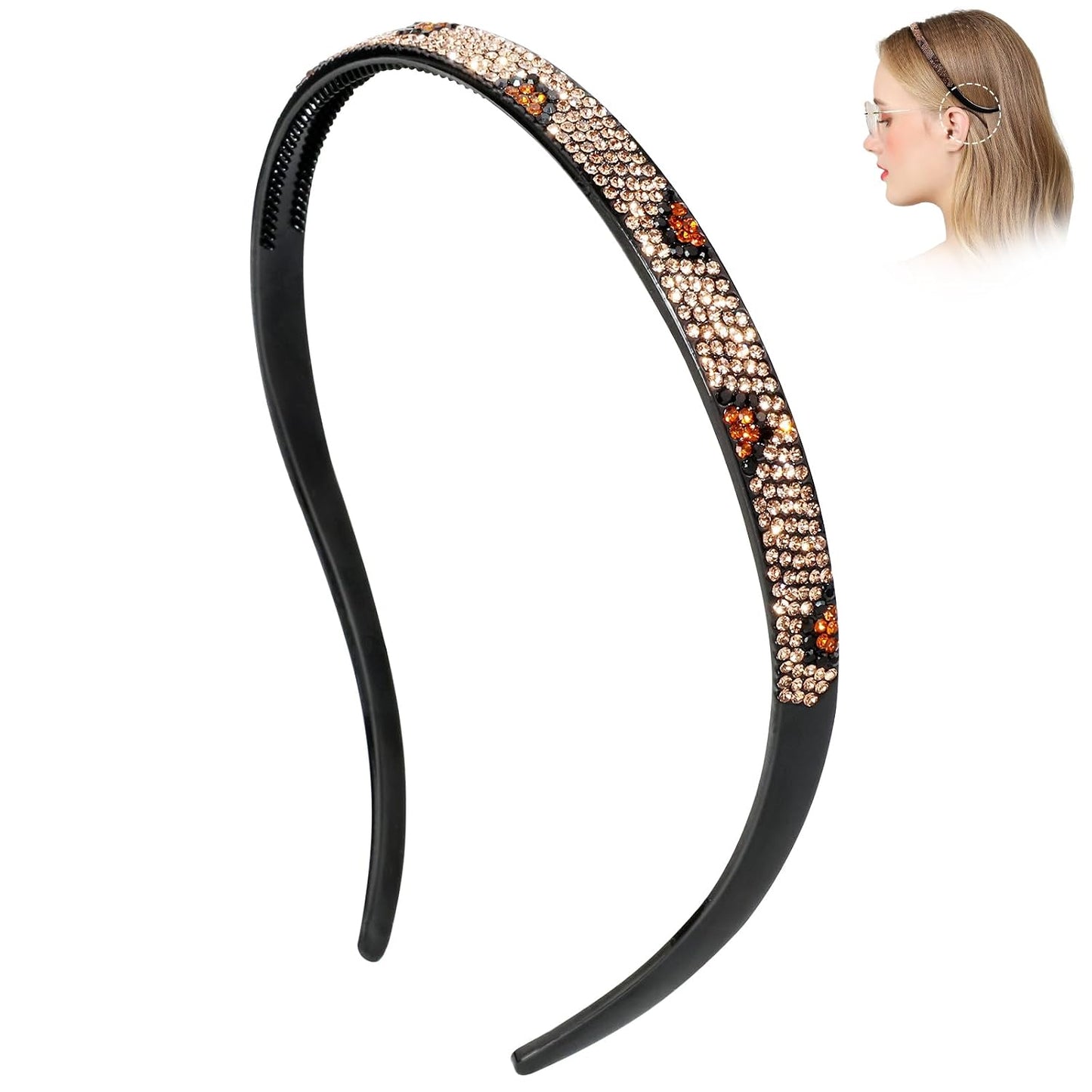 KOVOLITU Diademas diseñadas para gafas, bandas para el pelo de diam...