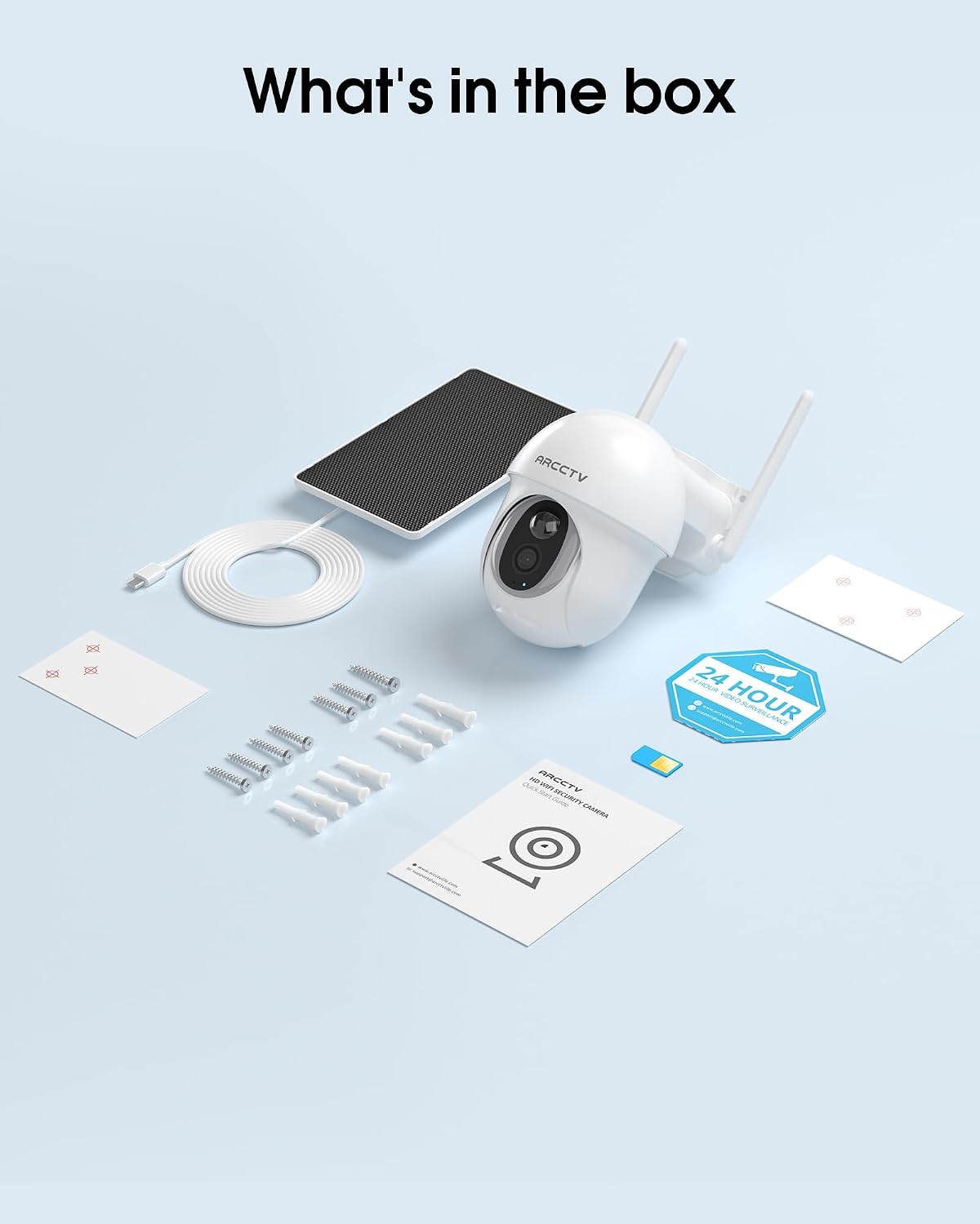 ARCCTV Cámara de seguridad celular 4G LTE para exteriores, funciona...