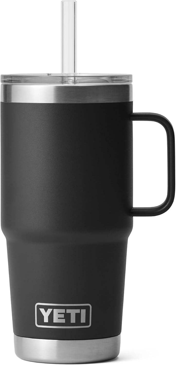 YETI Rambler - Vaso de viaje con asa y tapa con popote, 42 onzas, v...