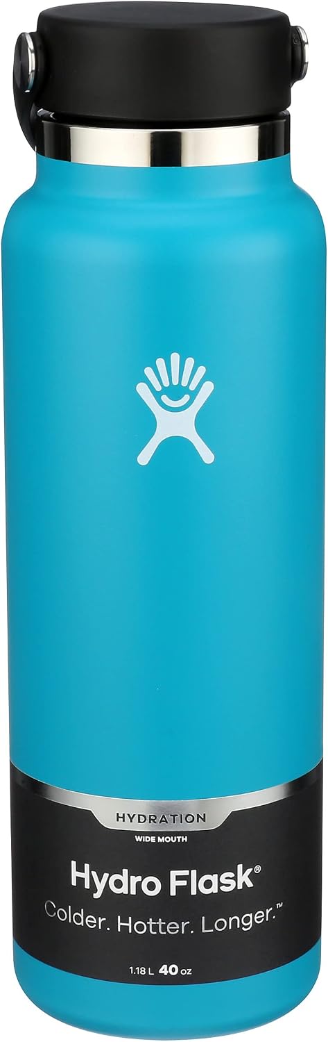 Hydro Flask Botella de boca ancha con tapa flexible de 40 oz