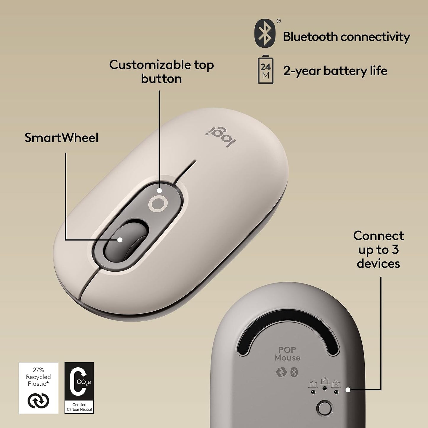 Logitech POP Keys + POP Mouse Conjunto de teclado inalámbrico y mou...