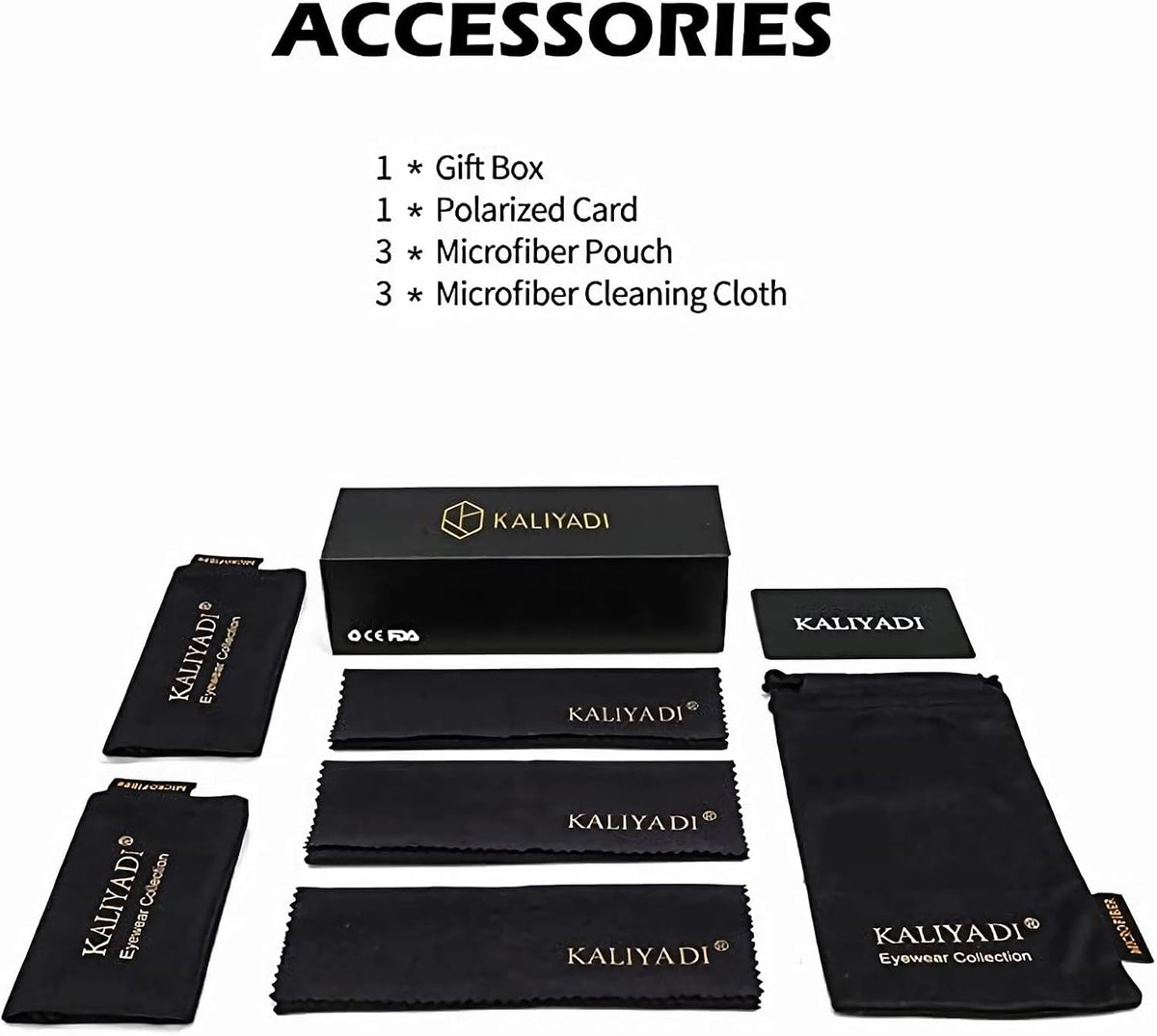 KALIYADI Lentes de sol polarizados para hombres y mujeres, con acab...