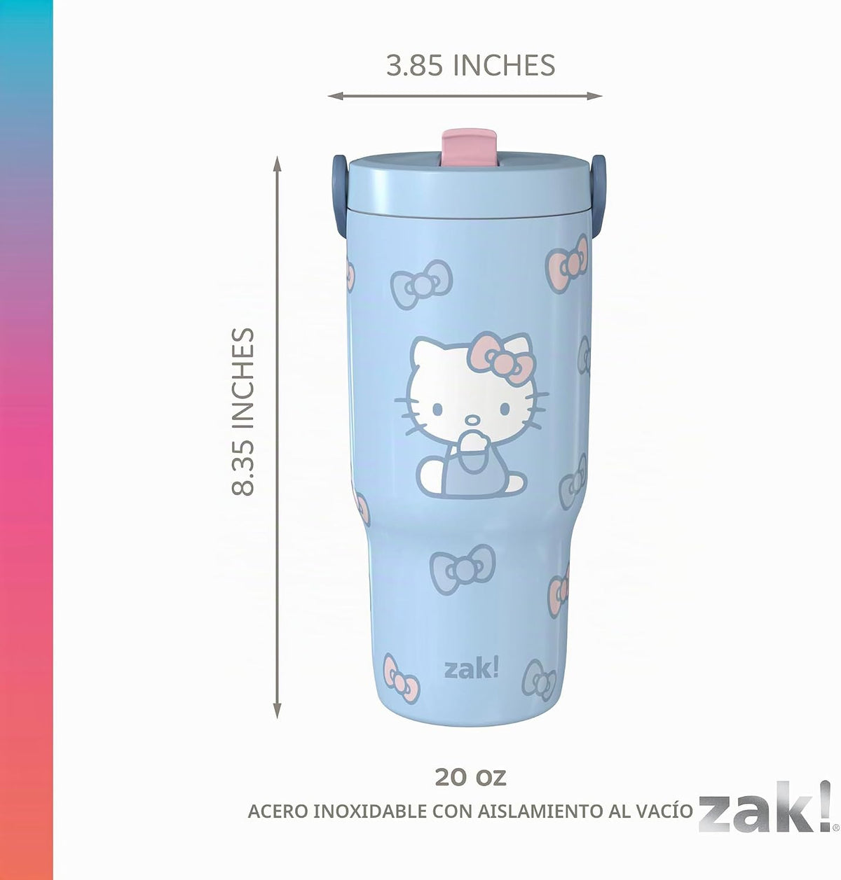 Zak Designs Sanrio Siply Sutton - Vaso para la escuela o viajes, bo...
