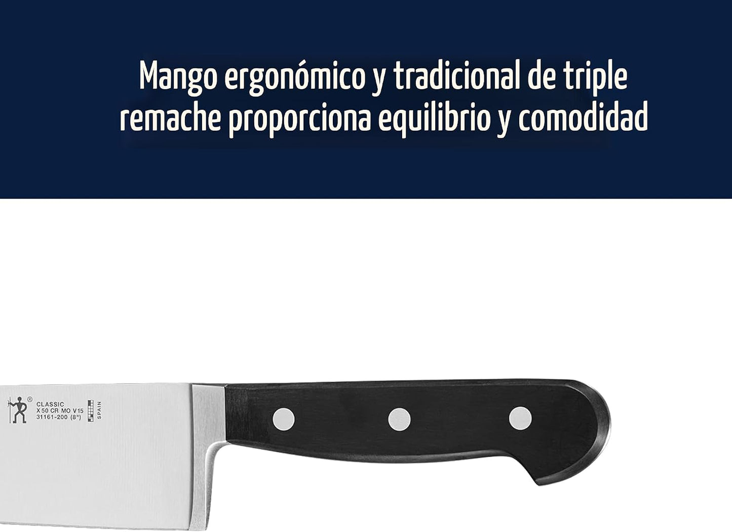 HENCKELS - Cuchillo de chef clásico de 8 pulgadas, afilado, diseño...