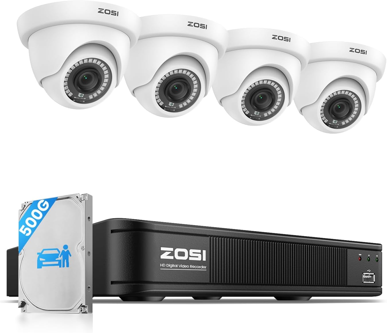 ZOSI Sistema de cámara de seguridad para el hogar 3K 5MP Lite H.265...
