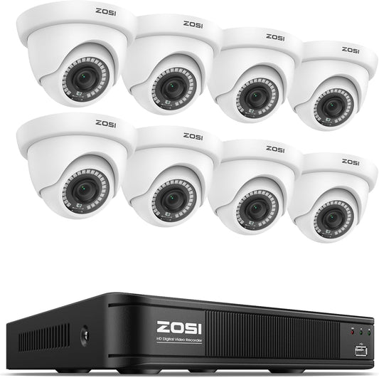 ZOSI Sistema de cámaras de seguridad para el hogar 1080P H.265+, De...